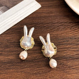Tassels Baroque Freshwater Pearl Pendant Earrings For Women