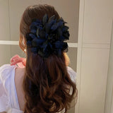 Vintage Fluffy Chiffon Flower Clips Hair Accessories DIY