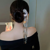 Vintage Long Tassel Pearl Hairpin Hair Fork