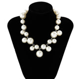 Vintage Acrylic Pearls Bead Necklace Clavicle Chain Women's Pendant Necklace