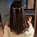 Vintage Tassel Rhinestone Hairpins Headband Water Drop Crystall Hair Accessories