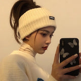 Women Headband Solid Wide Cotton Turban Knitted Cotton Hairband
