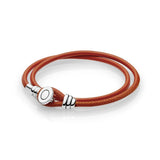 XIAOYI 100% S925 Classic Double Leather Braid Bracelet - Good Female