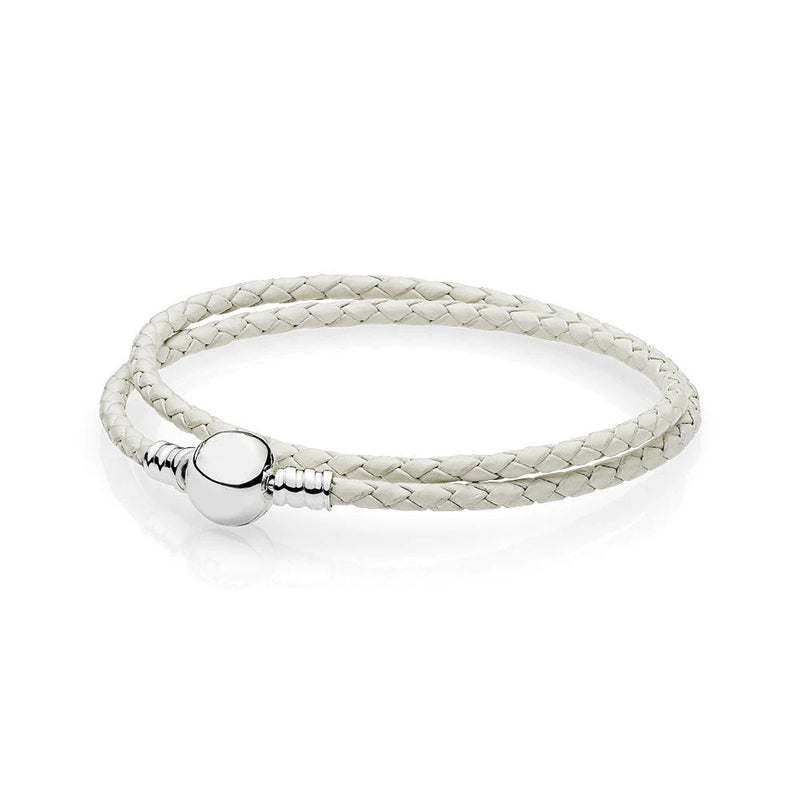 XIAOYI 100% S925 Classic Double Leather Braid Bracelet - Good Female