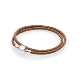 XIAOYI 100% S925 Classic Double Leather Braid Bracelet - Good Female