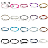 XIAOYI 100% S925 Classic Double Leather Braid Bracelet - Good Female