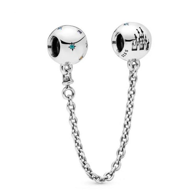 XIAOYI S925 Flower Geometric Double Ring Fastening Clip Safety Chain