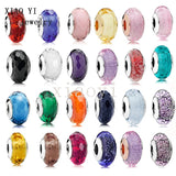 XIAOYI 925 Charm Love Glass Bead DIY Bracelet Necklace Lady