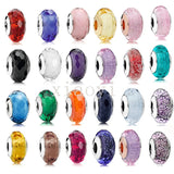 XIAOYI 925 Charm Love Glass Bead DIY Bracelet Necklace Lady