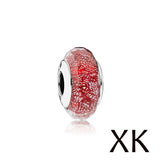 XIAOYI 925 Charm Love Glass Bead DIY Bracelet Necklace Lady
