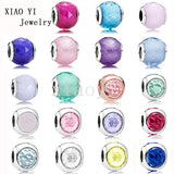 XIAOYI 100% S925 Crystal Ball Cut Glass Multi-Color Bracelet