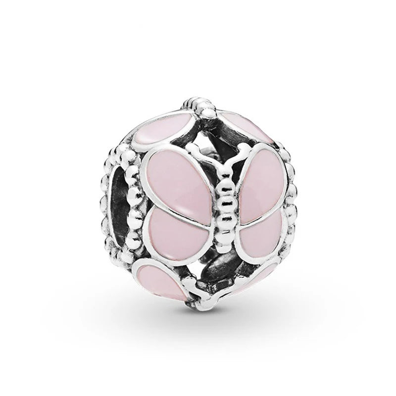 XIAOYI 100% s925 Colorful Garden Butterfly Daisy Star Charm