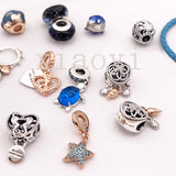 XIAOYI S925 Glazed Sea Turtle Fish Shell Ring Necklace Woven Bracelet