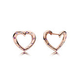 XIAOYI s925 Love Snow Sweet Bow Star Pink Flower Earring