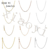 XIAOYI s925 3-color heart pull base necklace, versatile matching