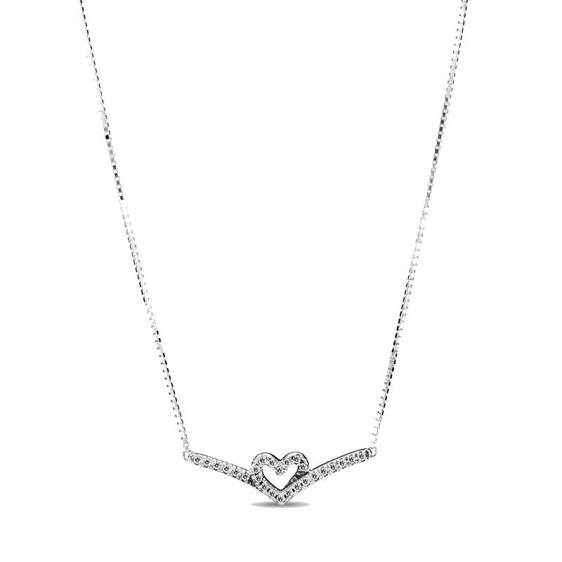 XIAOYI s925 Family Tree Pink Heart Necklace