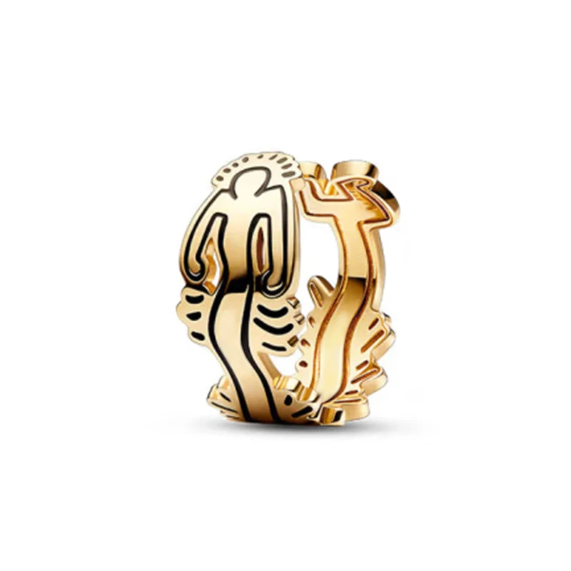 XIAOYI S925 Dog Enamel T Bracelet Pendant
