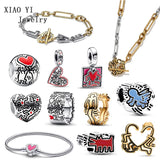 XIAOYI S925 Dog Enamel T Bracelet Pendant