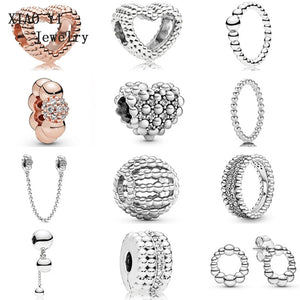 XIAOYI 100% S925 Bead String Safety Chain Love Jewelry
