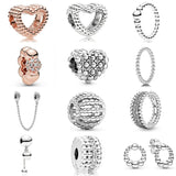 XIAOYI 100% S925 Bead String Safety Chain Love Jewelry