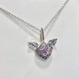 XIAOYI s925 Hand-painted Angel Wings Love Necklace