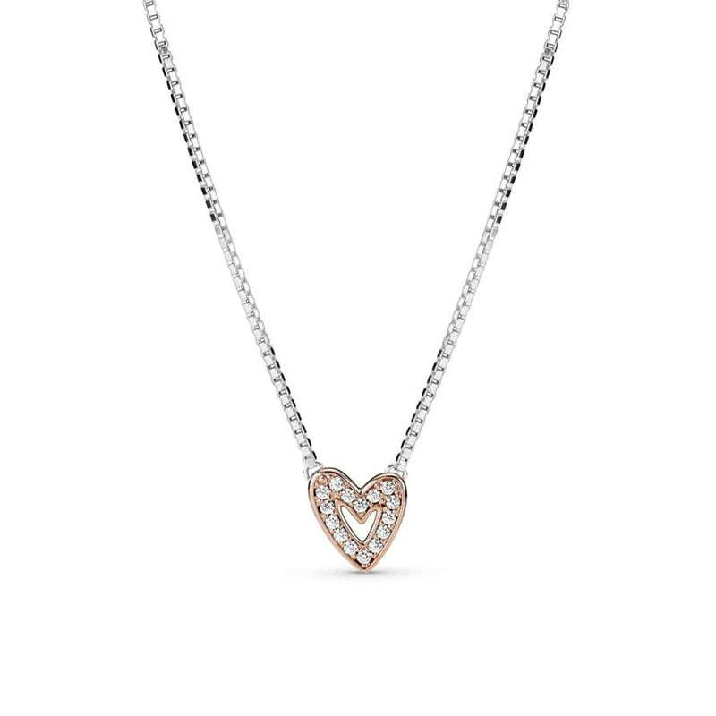 XIAOYI s925 Hand-painted Angel Wings Love Necklace