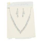 XIBOSS Bridal Necklace Set Rhinestone Chain Jewelry