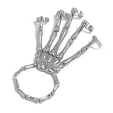 Christmas Punk Men?s Bracelet Gothic Hand Bone Skeleton Elasticity Adjustable