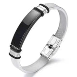 Punk Name Lettering Logo Bracelet Stainless Steel Friendship Wristband