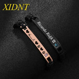 XIDNT Men's Steel Adjustable Braided Chain Name Lover Bracelet