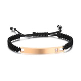 XIDNT Men's Steel Adjustable Braided Chain Name Lover Bracelet