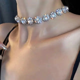 Rhinestones Sweet Girl Choker Women's Necklaces