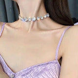 Rhinestones Sweet Girl Choker Women's Necklaces