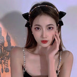 Rhinestones Bow Hair Hoop Women Hairpin Accessories
