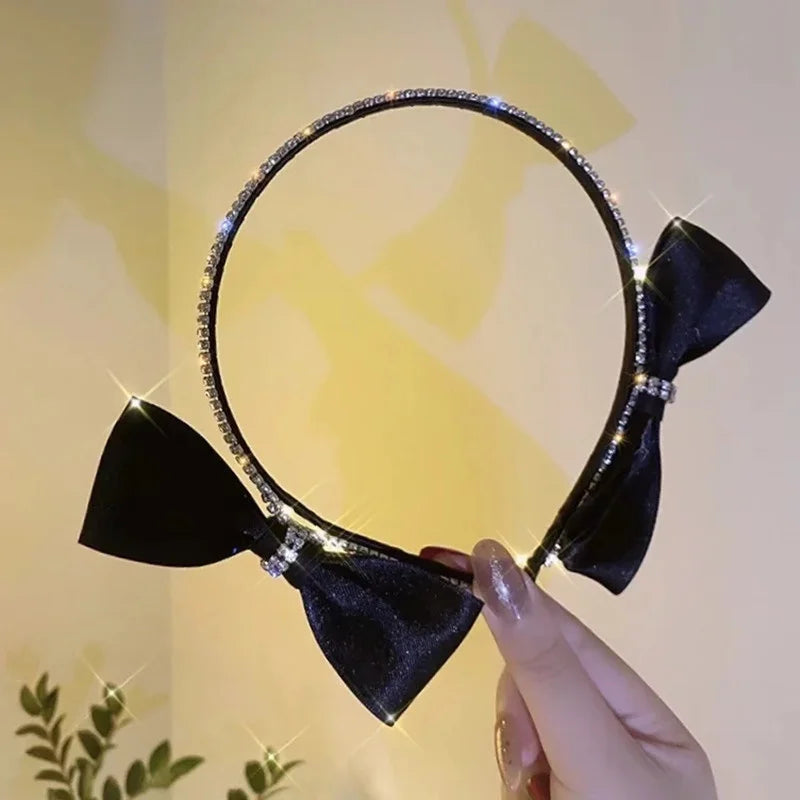 Rhinestones Bow Hair Hoop Women Hairpin Accessories
