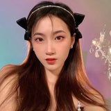 Rhinestones Bow Hair Hoop Women Hairpin Accessories