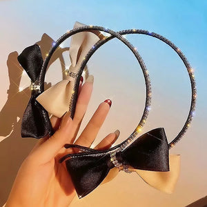 Rhinestones Bow Hair Hoop Women Hairpin Accessories