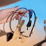 Rhinestones Bow Hair Hoop Women Hairpin Accessories