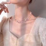 Rainbow Crystal Choker Short Necklace Sweet Girl Neck Chains