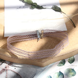 Purple Choker Neck Necklace Women Lace Pearl Short Clavicle Chain