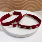 Playful Girl Choker Velvet Neck Short Clavicle Chain Wedding Women's