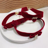 Playful Girl Choker Velvet Neck Short Clavicle Chain Wedding Women's