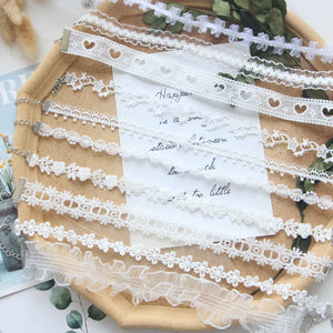 Playful Girl Lace Flowers Choker Sisters Party Hollow Heart Necklace