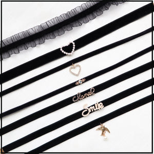 Lovely Lace Choker Party Girl Neck Chain Rhinestones Short Necklace