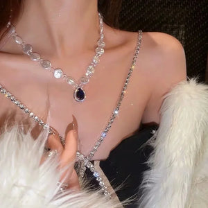 Irregular Pearl Necklace Pendant Choker Wedding Women Accessories
