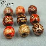 100pcs 12mm Natural Big Hole Wooden Beads for Jewelry Making