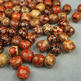 100pcs 12mm Natural Big Hole Wooden Beads for Jewelry Making