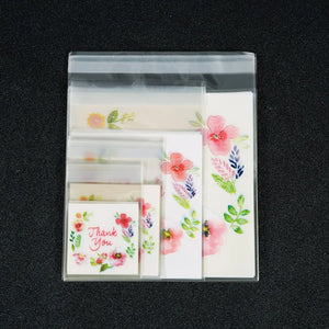 100pcs Thank You Cellophane Cookie Bag Wedding Favor Candy OPP Bag