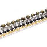 10m Gold/Black Metal Ball Bead Chain for DIY Jewelry Making