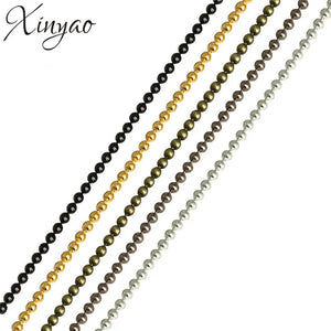 10m Gold/Black Metal Ball Bead Chain for DIY Jewelry Making